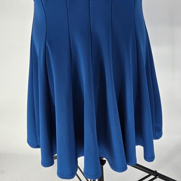 616-31 Lane Bryant Royal Blue Dress Off Shoulder Fit & Flare Size 18 - Picture 3 of 11
